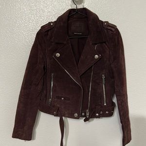 new without tag suede burgundy jacket